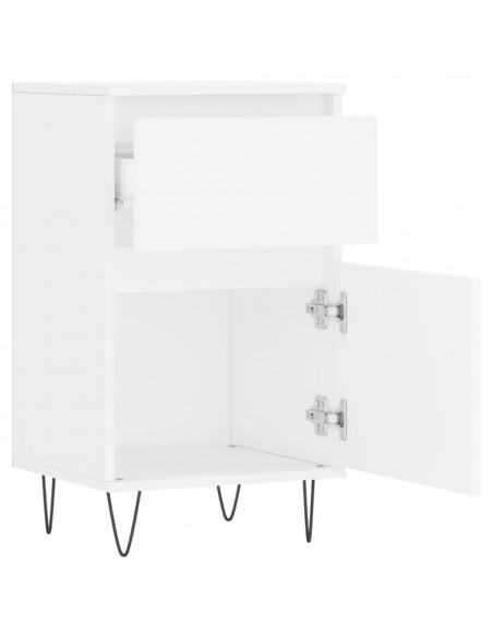 Credenze 2 pz Bianche 40x35x70 cm in Legno Multistrato