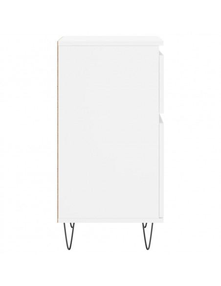Credenze 2 pz Bianche 40x35x70 cm in Legno Multistrato