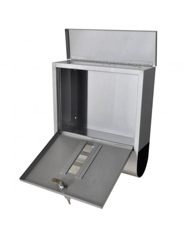 Casetta della Posta Doppia con Supporto in Acciaio Inossidabile