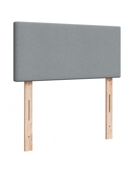 Giroletto a Molle con Materasso Grigio Chiaro100x200 cm Tessuto
