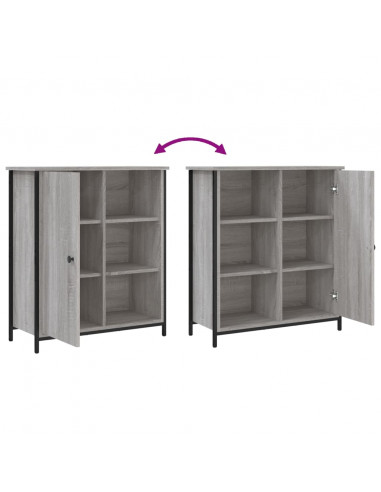 Credenza Grigio Sonoma 70x30x80 cm in Legno Multistrato