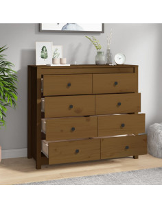 Armadietto Miele 100x40x90 cm in Legno Massello di Pino 2