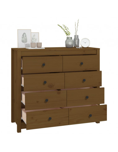 Armadietto Miele 100x40x90 cm in Legno Massello di Pino