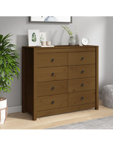 Armadietto Miele 100x40x90 cm in Legno Massello di Pino