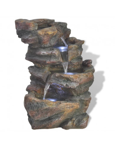 Fontana da Interno con Luci a LED in Poliresina