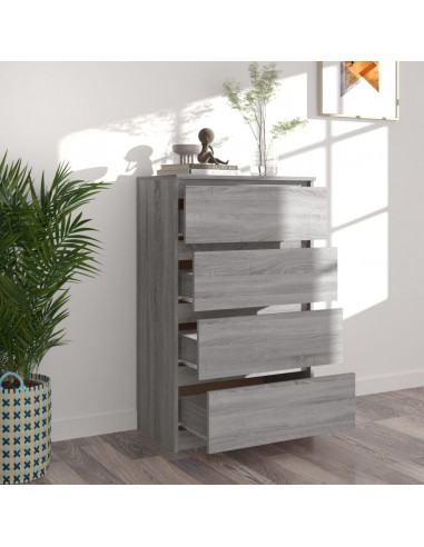 Credenza Grigio Sonoma 60x35x98,5 cm in Legno Multistrato