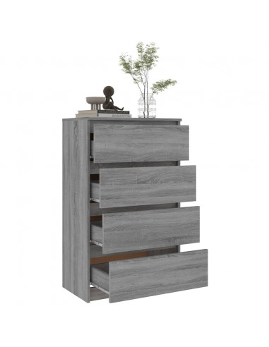 Credenza Grigio Sonoma 60x35x98,5 cm in Legno Multistrato