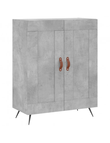 Credenza Grigio Cemento 69,5x34x180 cm in Legno Multistrato