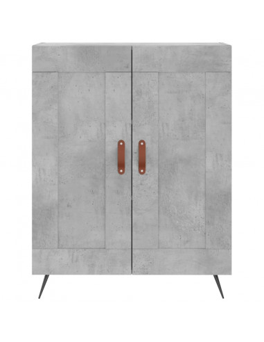 Credenza Grigio Cemento 69,5x34x180 cm in Legno Multistrato