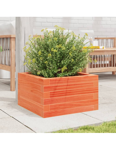 Fioriera Giardino Marrone Cera 40x40x23 cm Legno Massello Pino