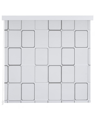 Tenda a Rullo per Doccia 80x240 cm Quadrati