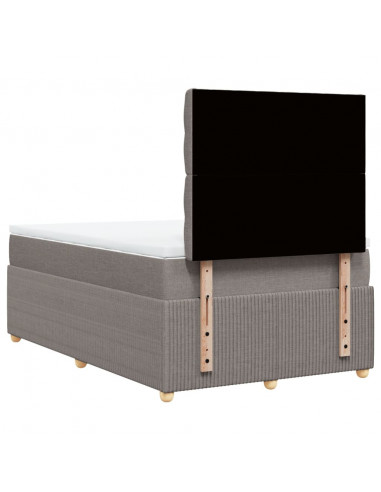 Giroletto a Molle con Materasso Tortora 120x200 cm in Tessuto