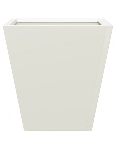Fioriera da Giardino Bianca 30x30x30 cm in Acciaio
