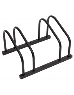 Portabici per 2 Biciclette Acciaio Nero 2