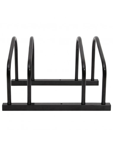 Portabici per 2 Biciclette Acciaio Nero