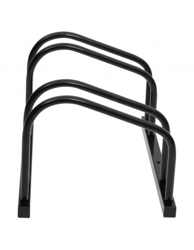 Portabici per 2 Biciclette Acciaio Nero