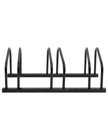 Portabici per 3 Biciclette Acciaio Nero