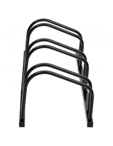 Portabici per 3 Biciclette Acciaio Nero