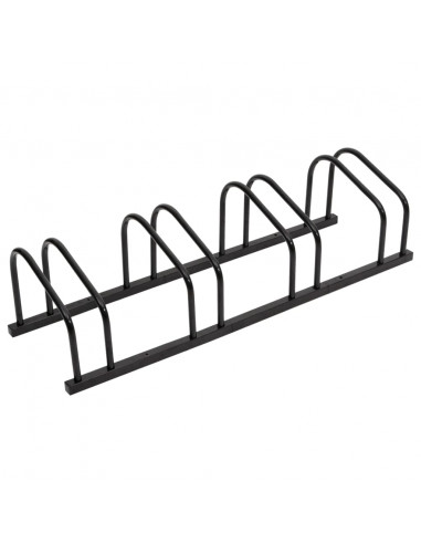 Portabici per 4 Biciclette Acciaio Nero