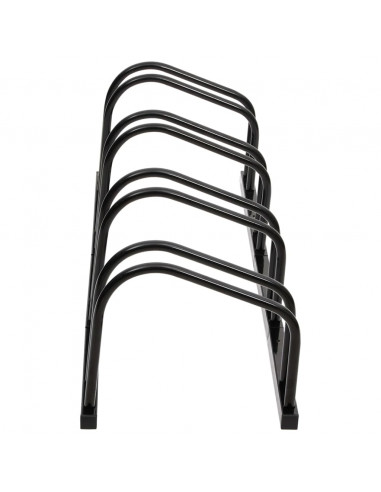 Portabici per 4 Biciclette Acciaio Nero