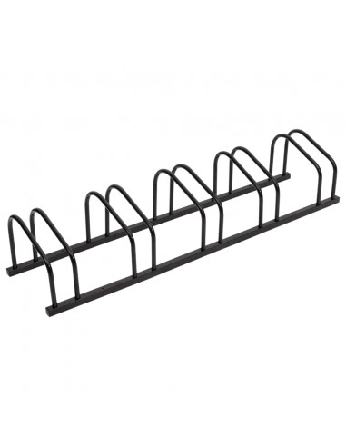 Portabici per 5 Biciclette Acciaio Nero