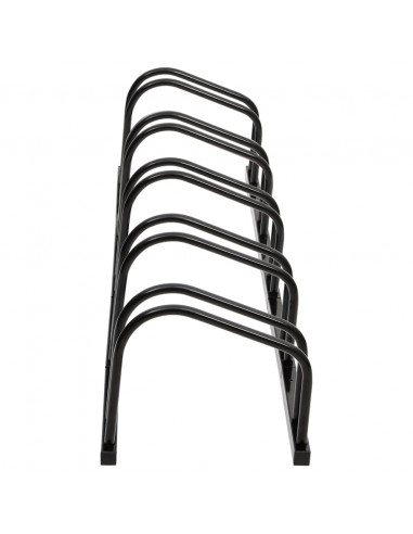 Portabici per 5 Biciclette Acciaio Nero