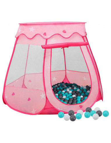 Tenda da Gioco per Bambini Rosa con 250 Palline 102x102x82 cm
