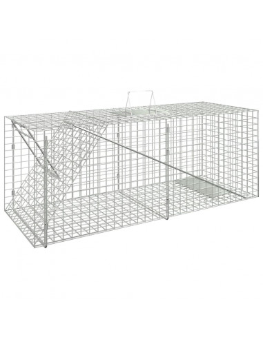 Trappola per Animali 64,5x25x26,5 cm in Ferro Zincato