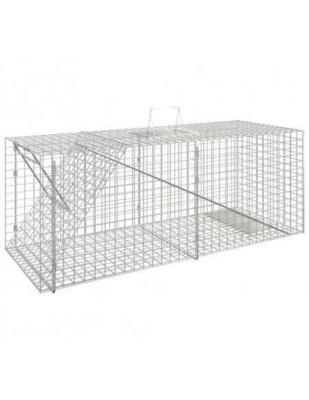 Trappola per Animali 64,5x25x26,5 cm in Ferro Zincato