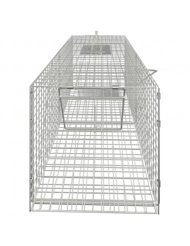 Trappola per Animali 64,5x25x26,5 cm in Ferro Zincato