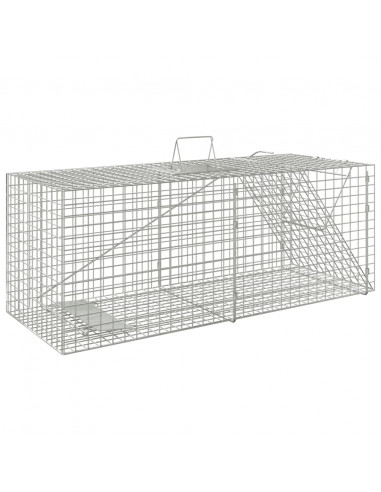 Trappola per Animali 64,5x25x26,5 cm in Ferro Zincato