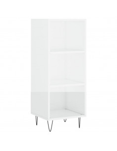 Credenza Bianco Lucido 34,5x32,5x90 cm in Legno Multistrato 2
