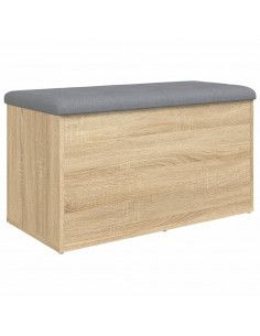 Panca Portaoggetti Rovere Sonoma 82x42x45 cm Legno Multistrato 2