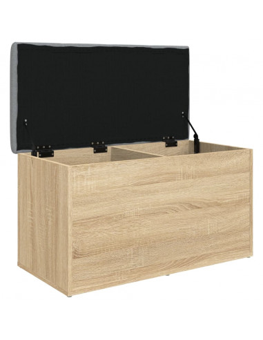 Panca Portaoggetti Rovere Sonoma 82x42x45 cm Legno Multistrato