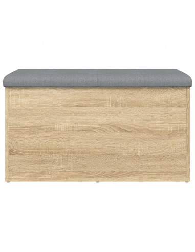 Panca Portaoggetti Rovere Sonoma 82x42x45 cm Legno Multistrato