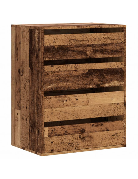 Cassettiera Angolare Legno Antico 60x41x76 cm Legno Multistrato