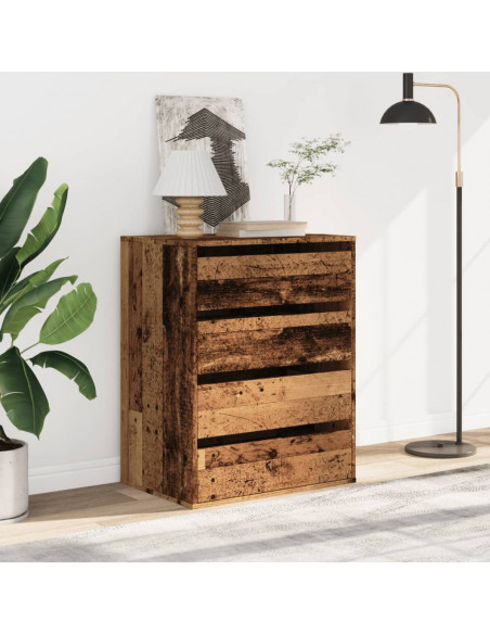 Cassettiera Angolare Legno Antico 60x41x76 cm Legno Multistrato