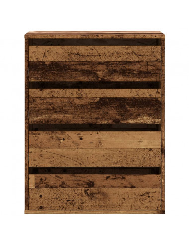 Cassettiera Angolare Legno Antico 60x41x76 cm Legno Multistrato