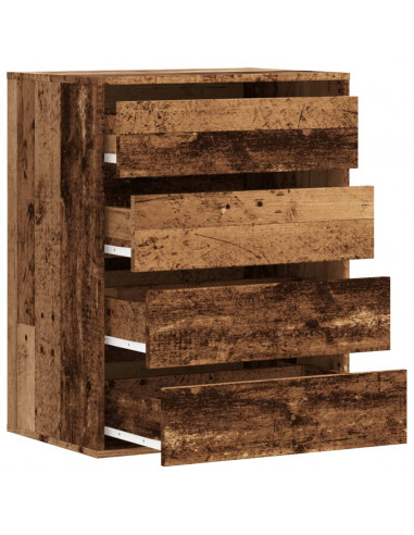 Cassettiera Angolare Legno Antico 60x41x76 cm Legno Multistrato