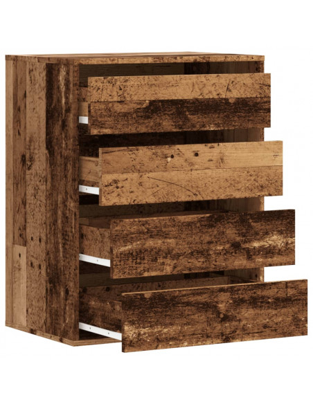 Cassettiera Angolare Legno Antico 60x41x76 cm Legno Multistrato