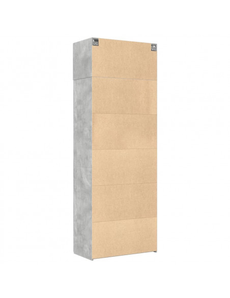Armadietto Grigio Cemento 80x42,5x225 cm in Truciolato