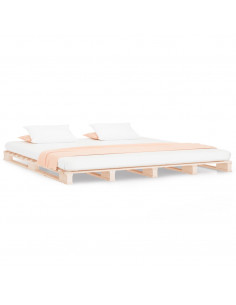 Letto a Pallet 180x200 cm Super King in Legno Massello 2