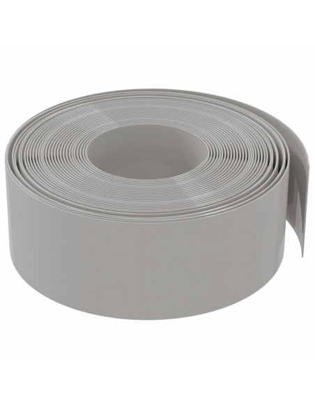 Bordature da Giardino 5 pz Grigie 10 m 20 cm in Polietilene