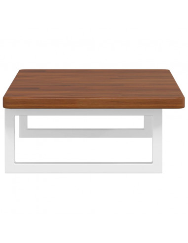 Ripiano a Parete per Lavabo in Acciaio e Massello di Rovere