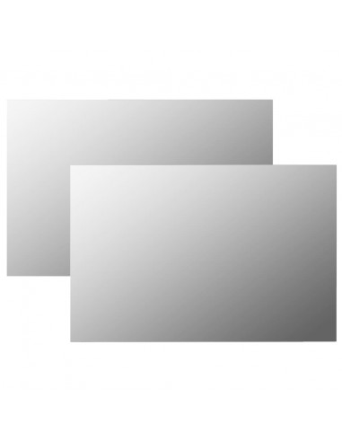 Specchi da Parete 2 pz 60x40 cm Rettangolari in Vetro