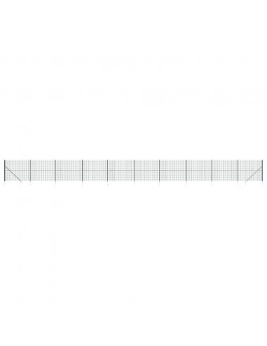 Recinzione Metallica con Picchetti Ancoraggio Verde 2,2x25 m