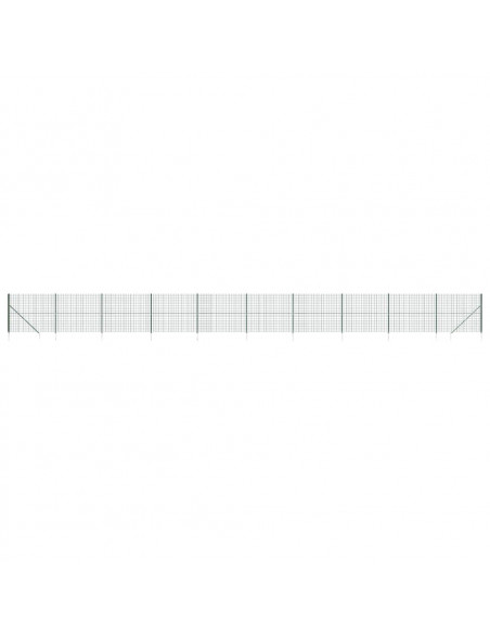 Recinzione Metallica con Picchetti Ancoraggio Verde 2,2x25 m