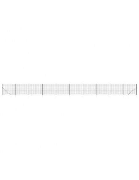 Recinzione Metallica con Picchetti Ancoraggio Antracite 1,4x25m