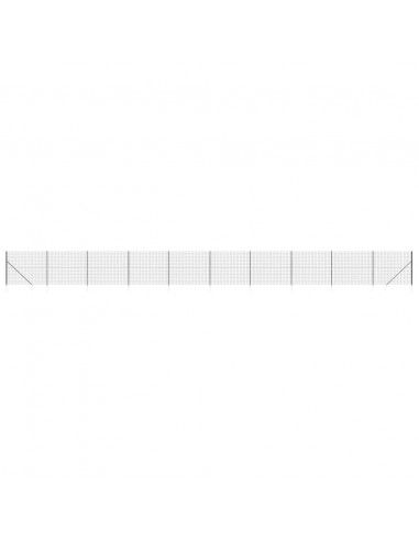 Recinzione Metallica con Picchetti Ancoraggio Antracite 1,8x25m