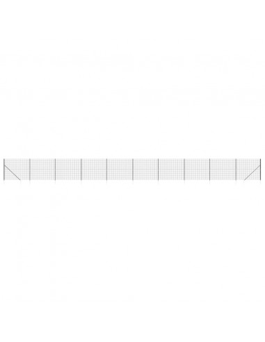 Recinzione Metallica con Picchetti Ancoraggio Antracite 1,6x25m